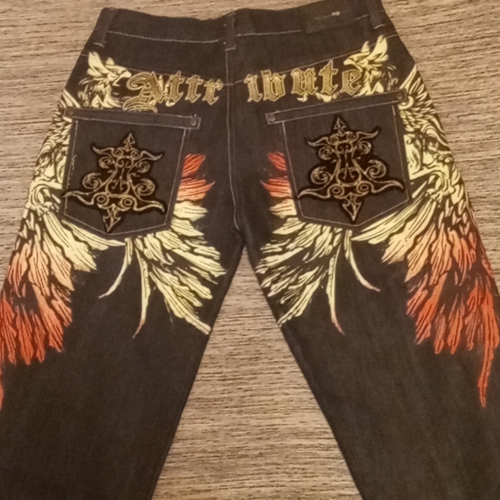 RawBlue Embroidered Denim Men's Jeans